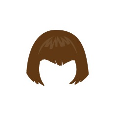 Image showing avatar hair with options: straight, short, bob_cut